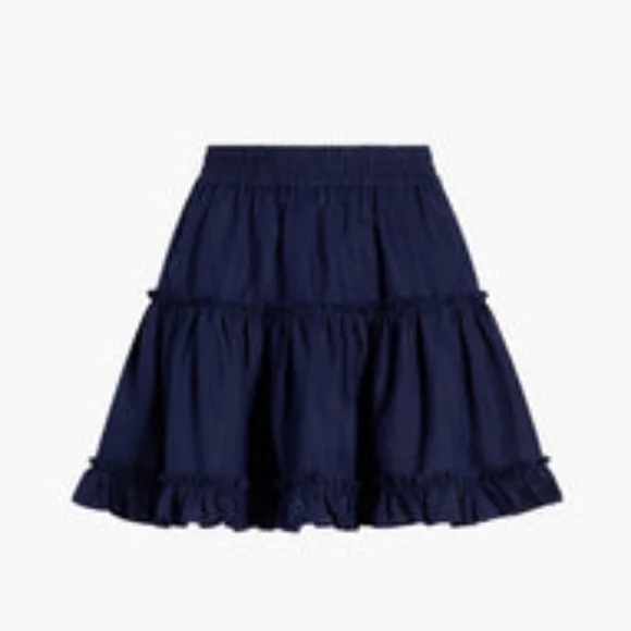 Hill House Dresses & Skirts - Hill House Paz 100% Linen Mini Skirt Small Navy EUC!!